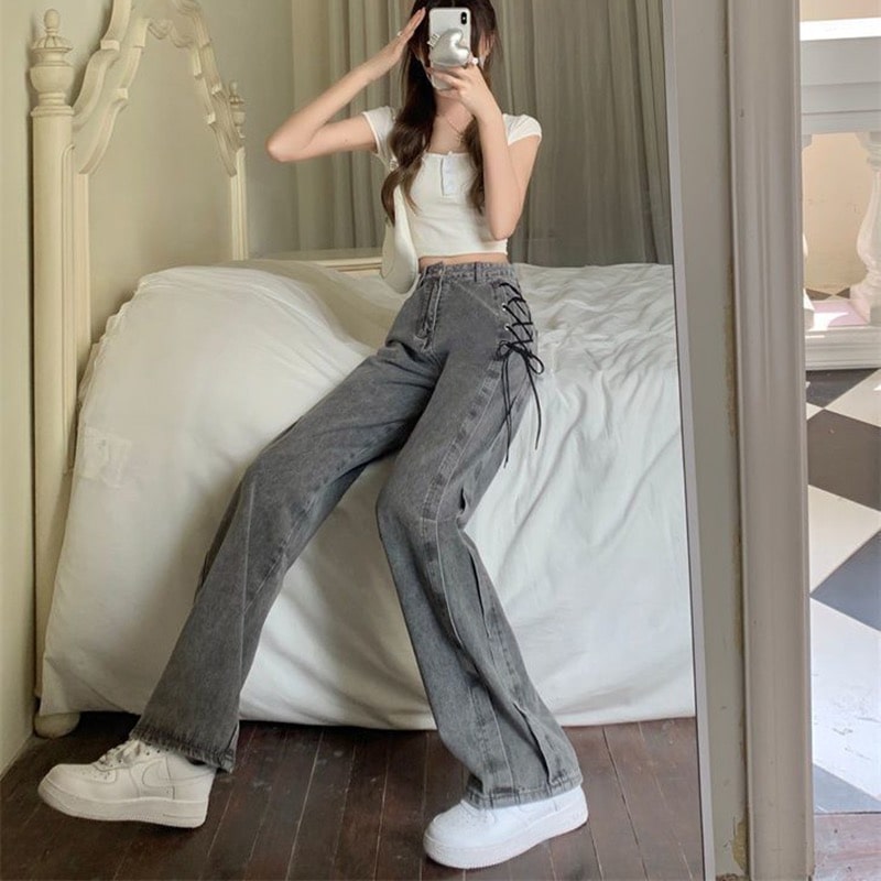 90s archive ワイドレッグデニムジーンズ y2k Vintage 90s Jeans - Y2K High Waist Wide Leg Denim Pants – The Feelz