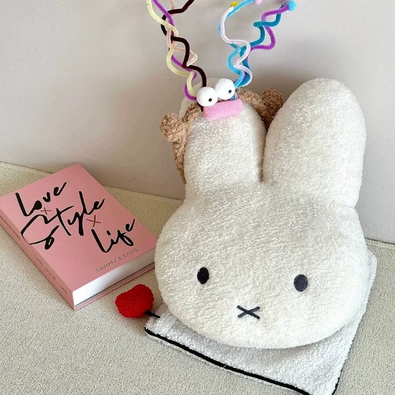Miffy-inspired bunny cushion for cozy naps and anime lovers