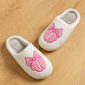 Plush-Lined Coquette Slippers - Warm and Comfortable Indoor Shoes