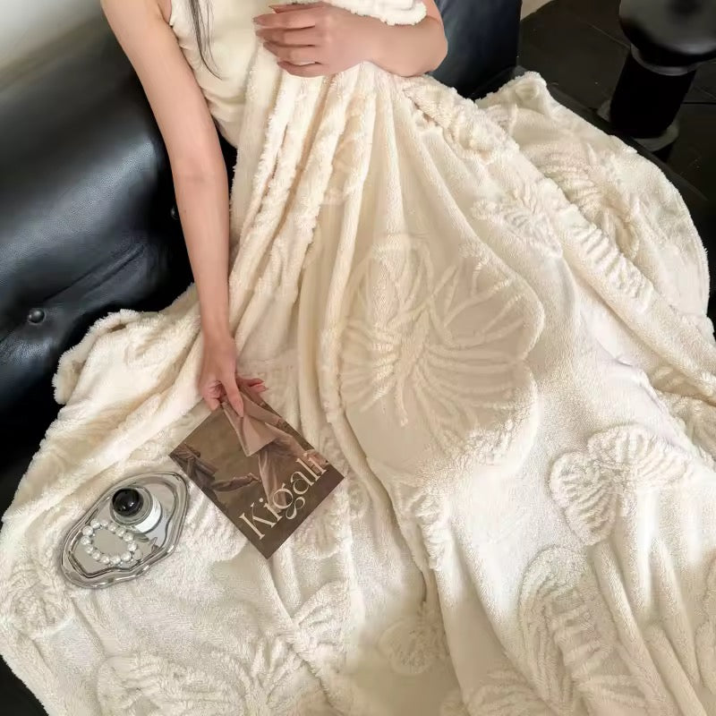 Aesthetic butterfly blanket for bed or sofa