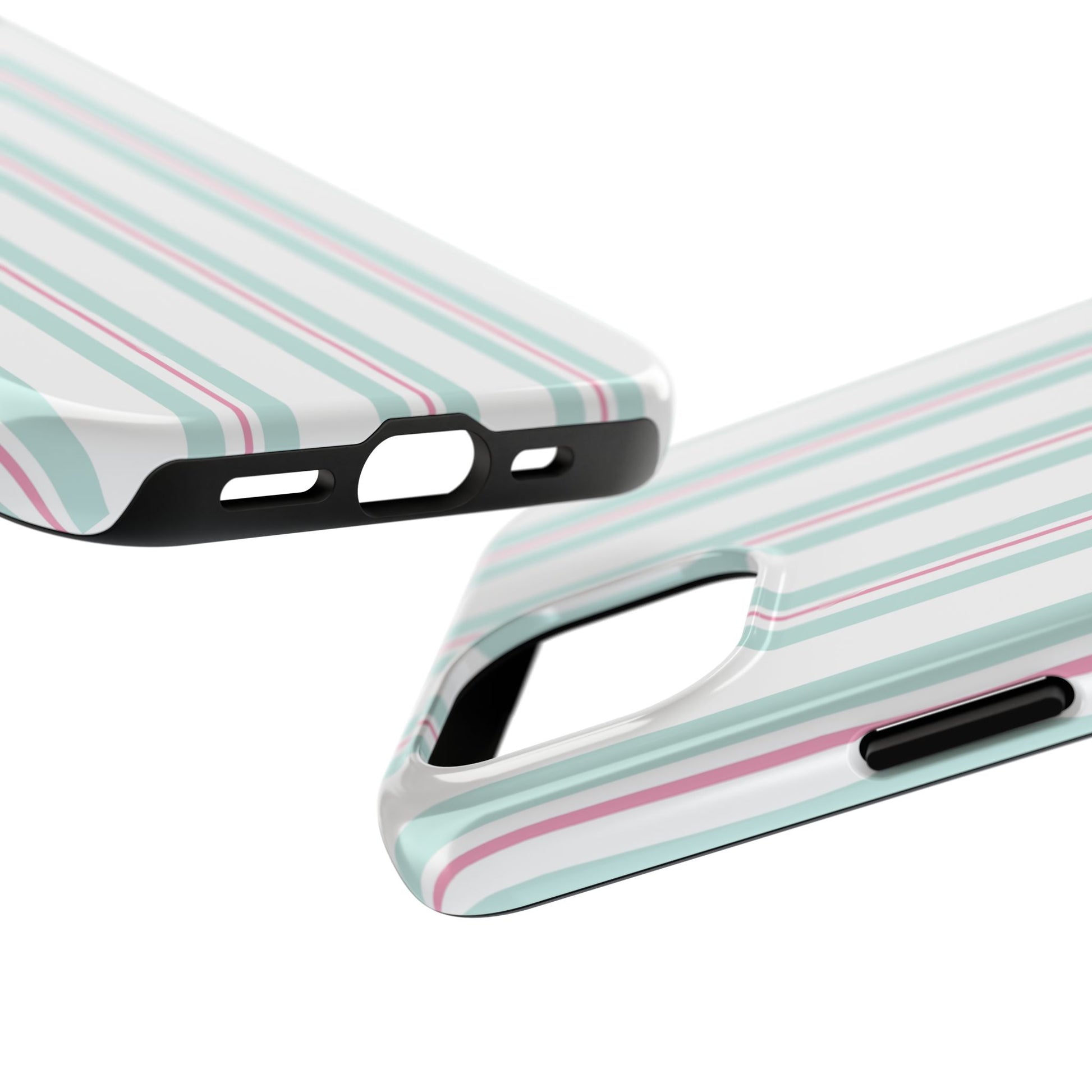 Green & Pink Striped iPhone Case Green & Pink Striped iPhone Case