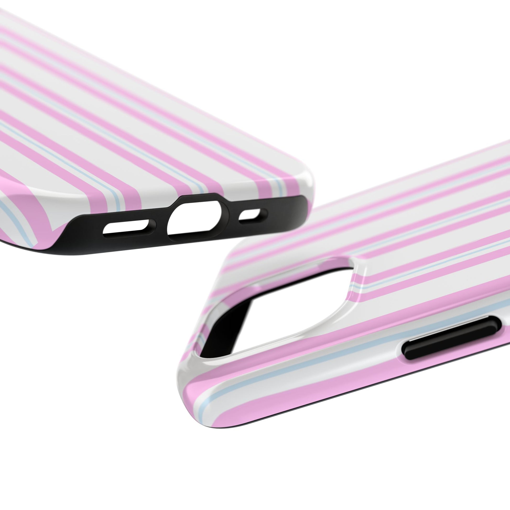 Pink & Blue Striped iPhone Case Pink & Blue Striped iPhone Case