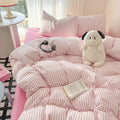 Soft Girl Room Decor with Pink Cozy Bedding Set