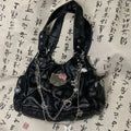 Sanrio Hello Kitty black handbag with gothic style