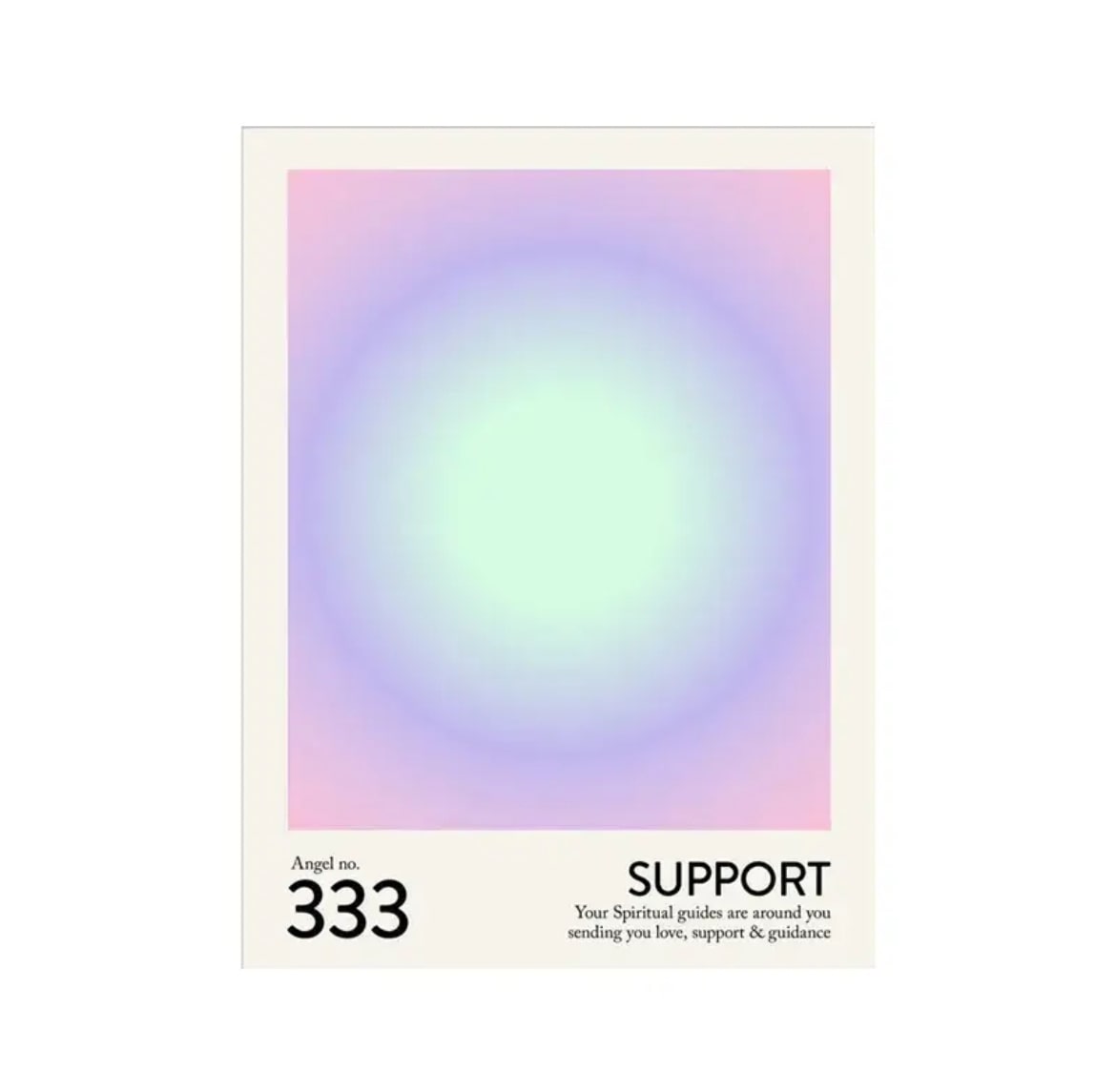 Witchy celestial poster with aura energy and angel numbers 111, 444