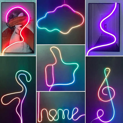 Y2K dopamine decor essential: Squiggle neon rope LED lights for a nostalgic feel.