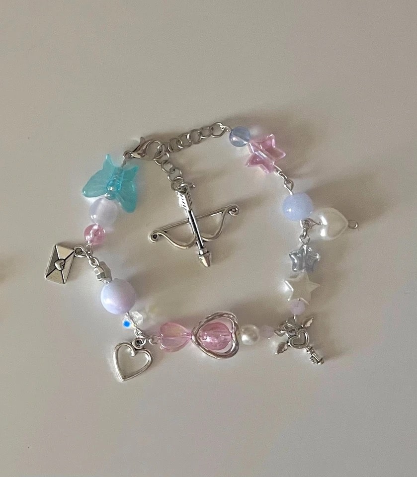 Handmade bracelet with moon and star details