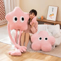 Cute star pillow for nursery, kawaii room accent