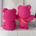 Large strawberry bear block toy for kids and adults