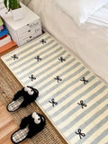 Soft girl decor rug with adorable bow accent