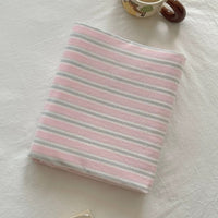 Striped Pastel Washed Cotton Flat Sheet