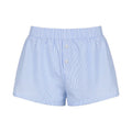 Soft cotton striped loungewear shorts in pink and blue for comfortable sleepwear