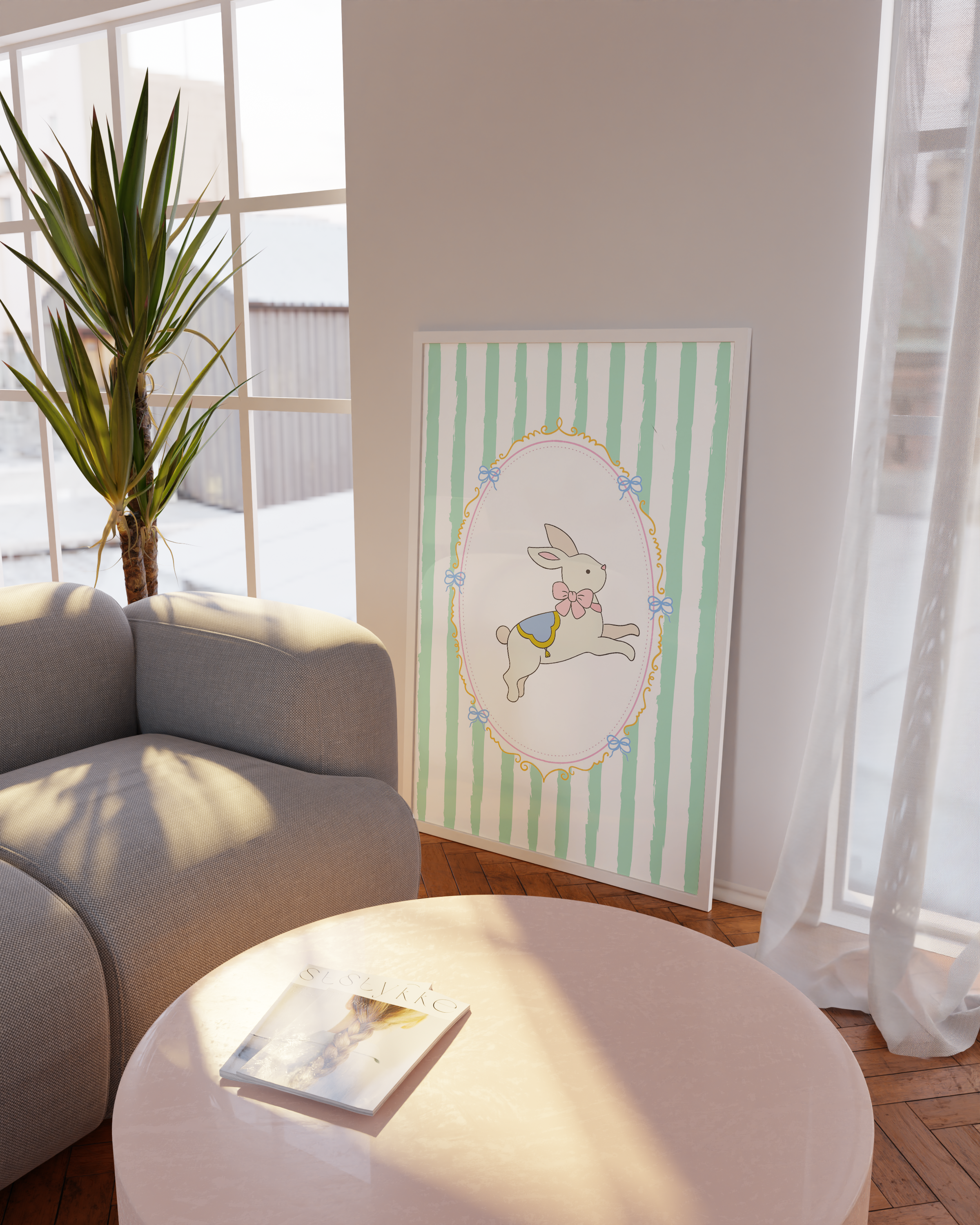 Baby room digital art bundle featuring soft aesthetic elements