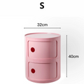 Multifunctional pink side table with modern design