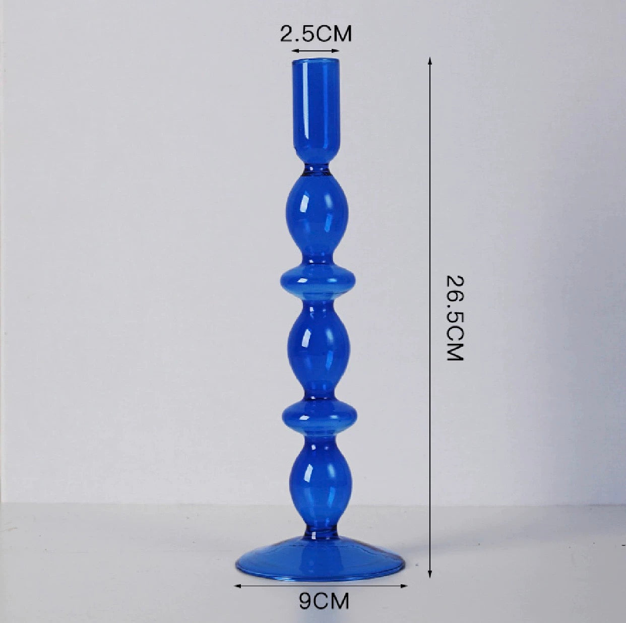 Blue vintage candle holder for home and bedroom decoration