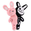 Double-headed Gothic rabbit plush with horror theme