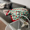 Modern Sofa Throw Nordic Blanket – Stylish and Cozy Love Colored Knitted Decor for Living Room