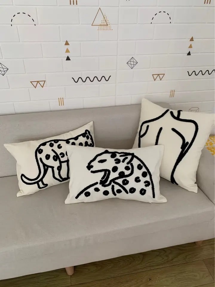 Tiger Print Cushion Cover for Nursery Decor