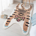 Tiger rug with soft plush material for bedroom decor