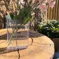 Transparent acrylic vase for modern book lover decor