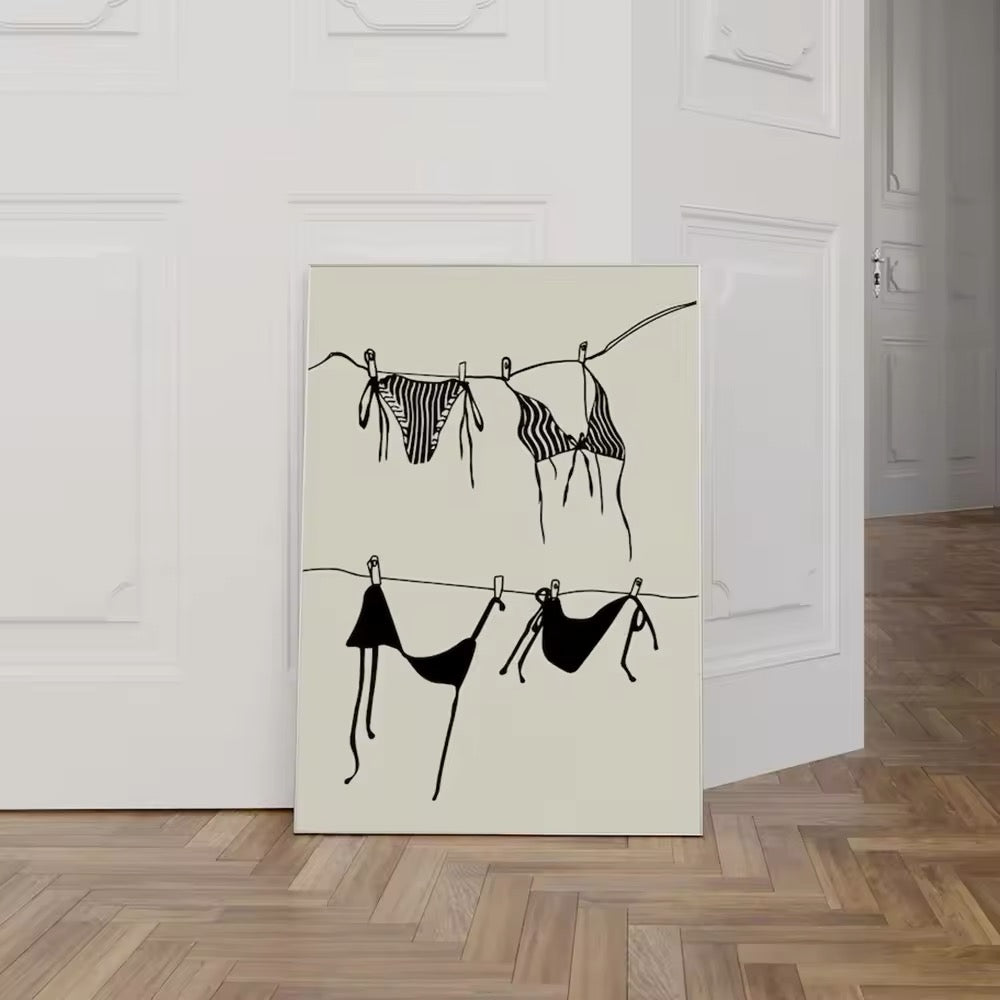 Trendy bikini wall art for living room and bedroom