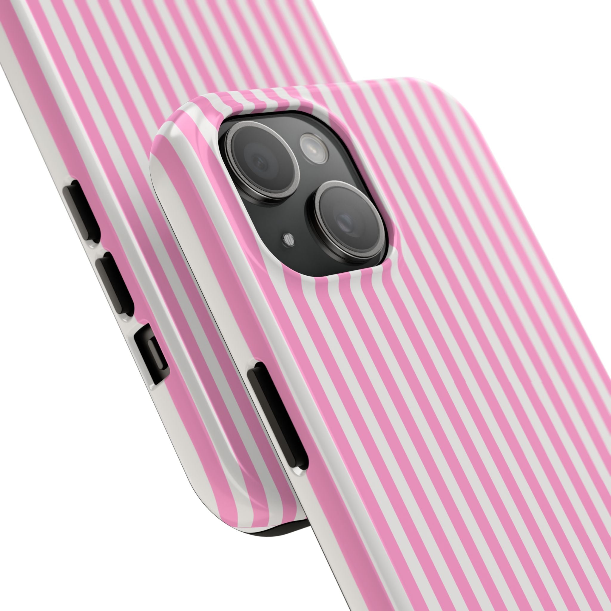 Cute pink vertical stripe case for iPhone Pro Max with minimalist vibe