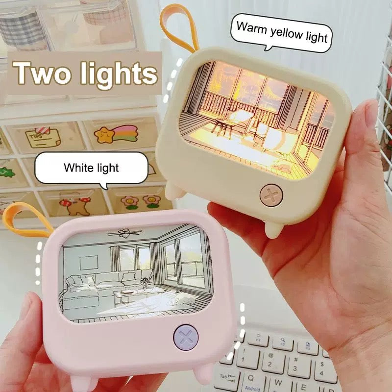 High beauty girl TV night light for cozy room ambiance