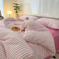 Twin Size Pink Bedding Set with Duvet Cover