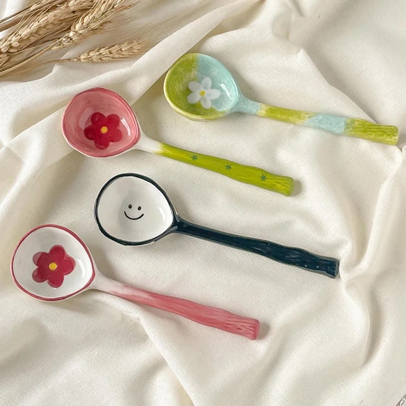 Unique handmade ceramic spoon for young couples