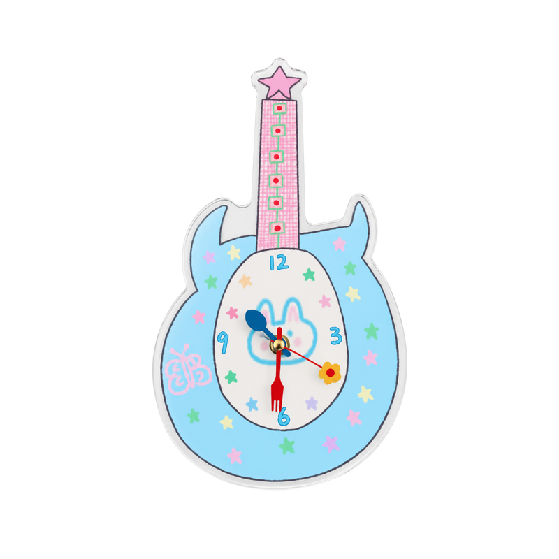 Pastel Guitar Wall Clock