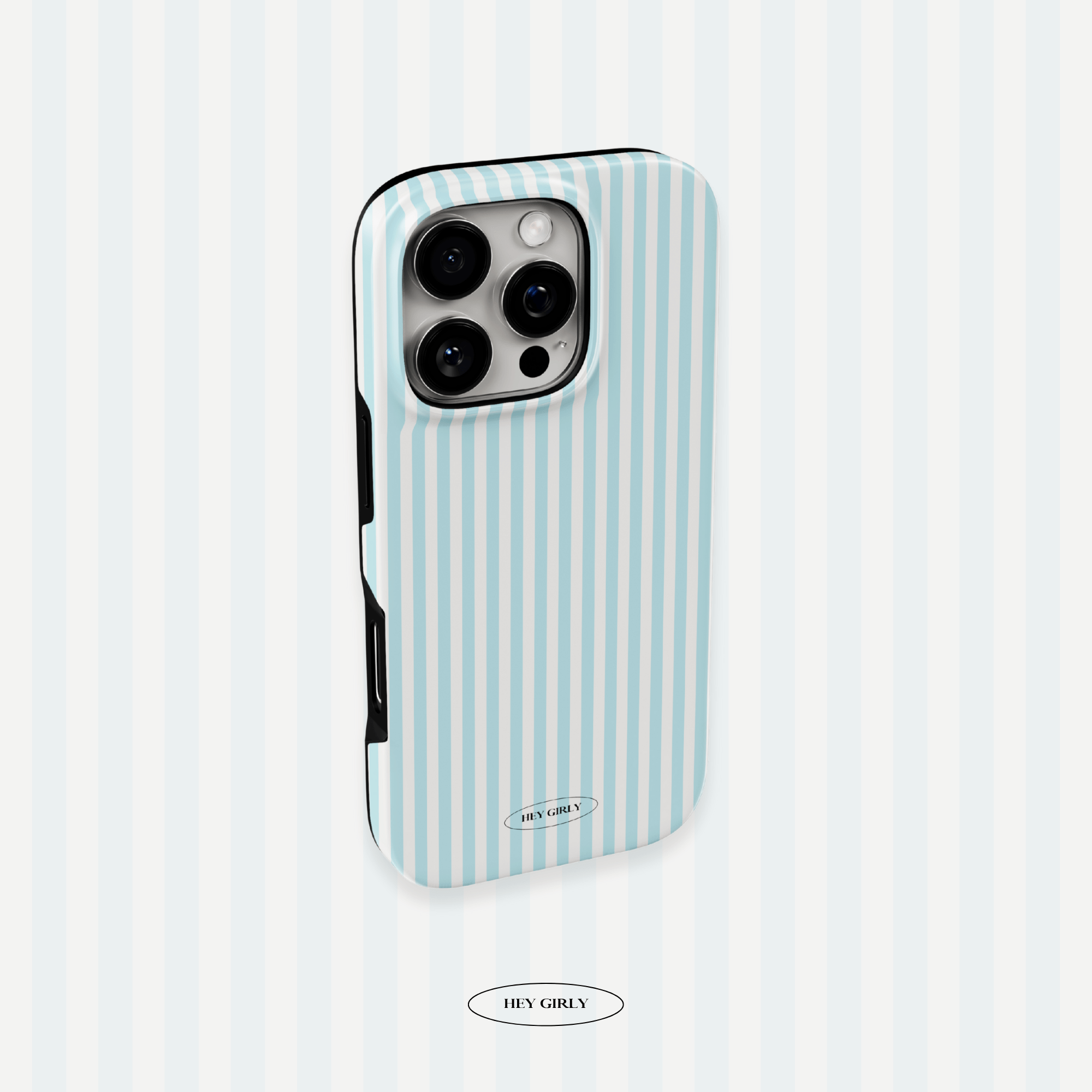 Soft tech phone case with cute light blue lines