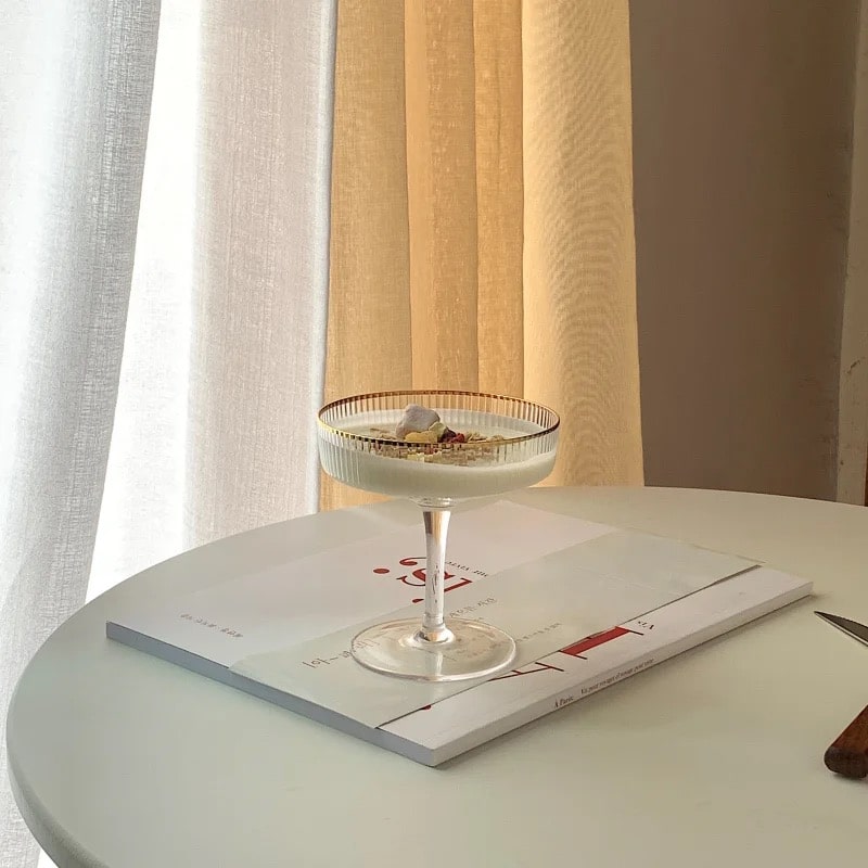 Vintage Art Deco cocktail goblet for desserts