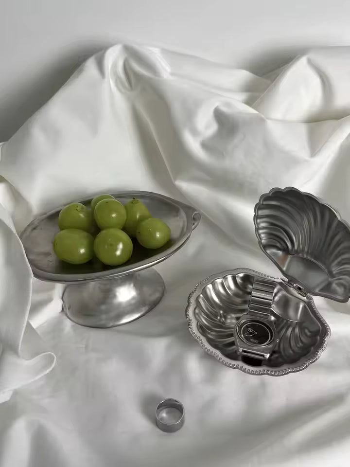 Coastal style shell jewelry box used for rings and watches