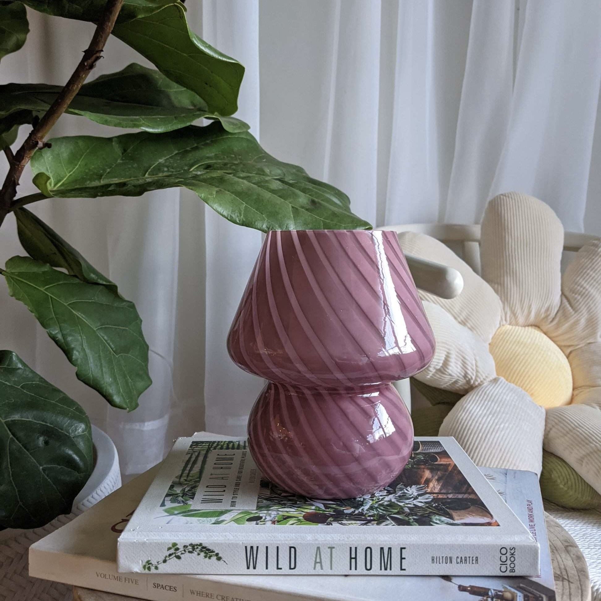 Baby striped mushroom lamp, the perfect gift for girls' retro bedroom