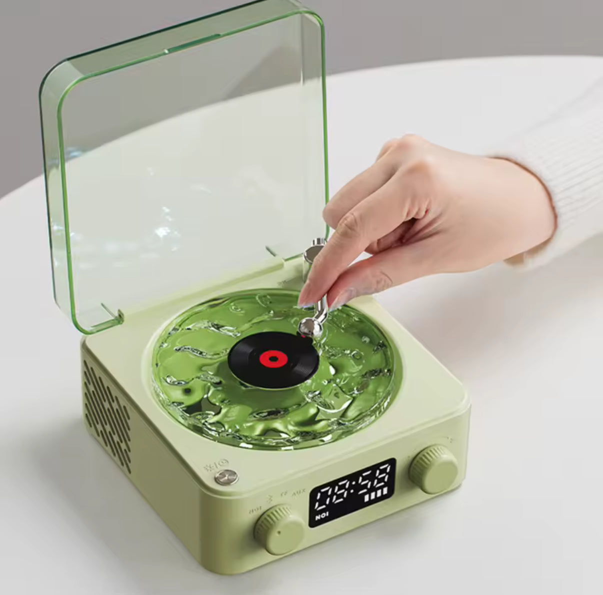 Mini Retro Vinyl Bluetooth Speaker with RGB White Noise – The Feelz