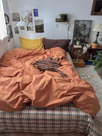 Terracotta Cotton Duvet Cover Set