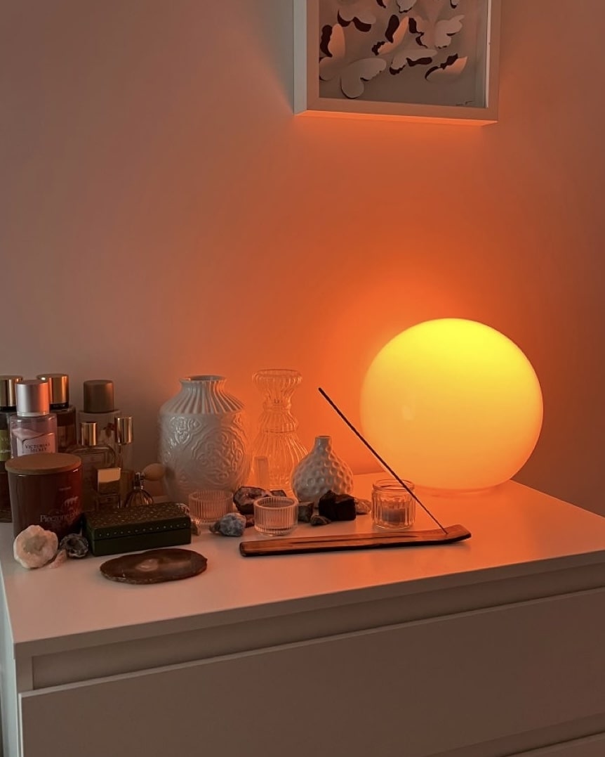 Colorful LED sphere lamp for bedroom and outdoor decor