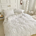 Pinch Pleated Duvet Cover in Vintage Coquette Style for Queen Bed