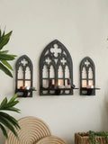 Cathedral window shelf for gothic home decor