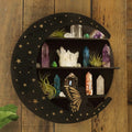 Geometric moon phase shelf for witch and altar decor