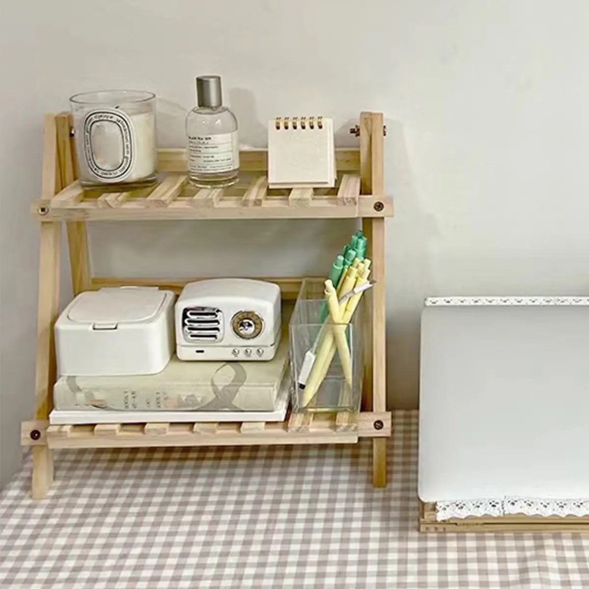 Wooden Desktop Storage Rack - Solid Wood Multi Organizer – The Feelz