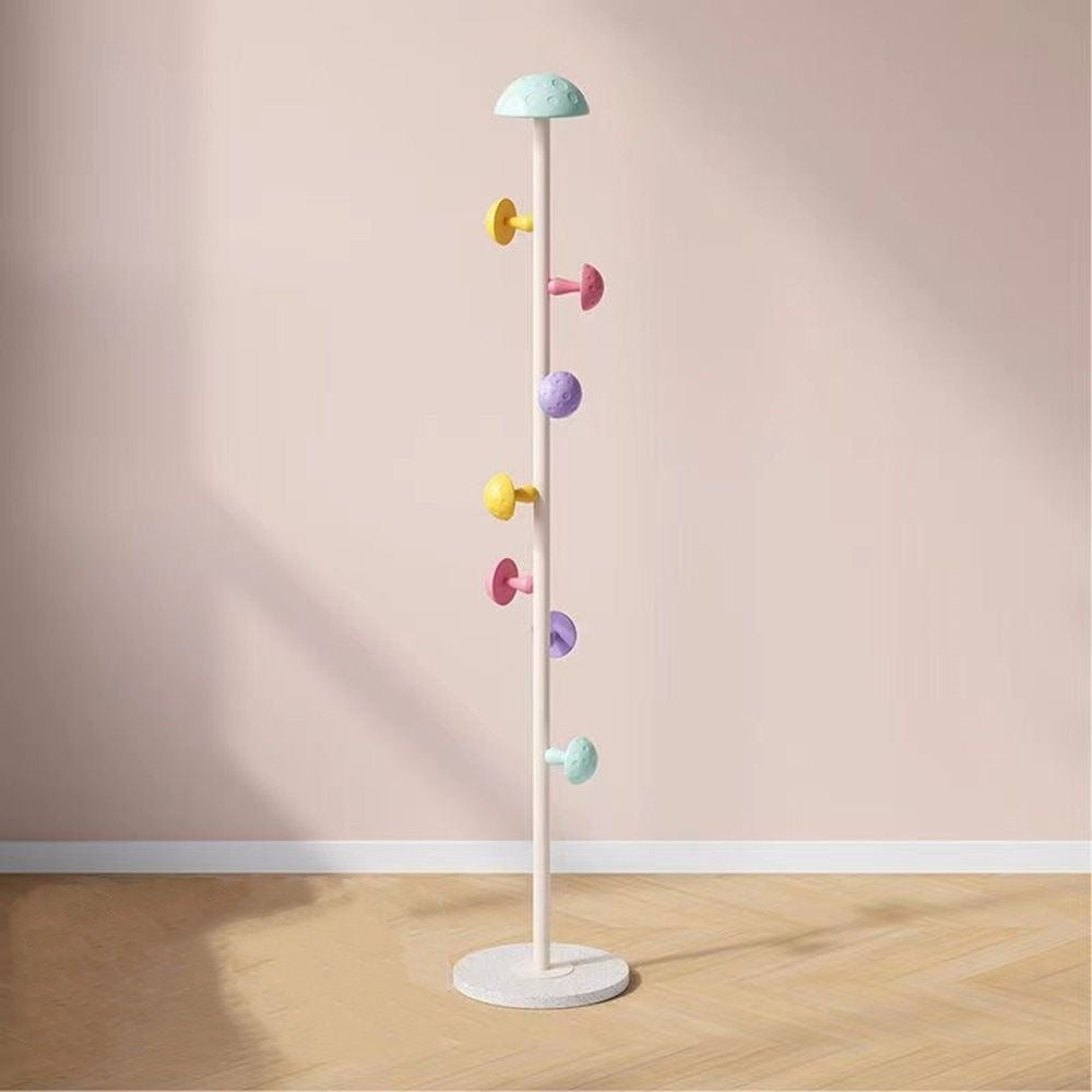 Functional pastel mushroom coat rack