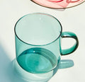 Minimalist green coffee mug in glass for aesthetic kitchen decor